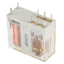 1 pcs - Finder PCB Mount Force Guided Relay, 12V dc Coil Voltage, 2 Pole, DPDT