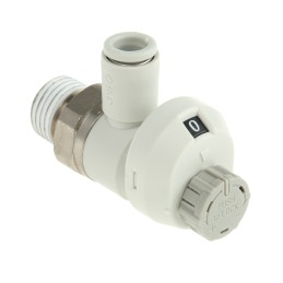 1 pcs - SMC AS Series Threaded Speed Controller, R 1/4 Male Inlet Port x 6mm Tube Outlet Port