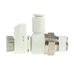 1 pcs - SMC AS Series Threaded Speed Controller, R 1/4 Male Inlet Port x 6mm Tube Outlet Port