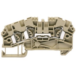 10 pcs - RS PRO Grey DIN Rail Terminal Block, 2.5mm², Double-Level, Spring Clamp Termination