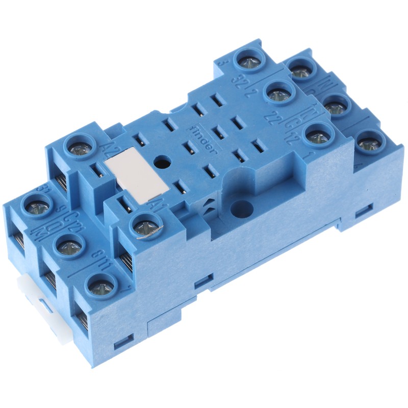 1 pcs - Finder 94 11 Pin 250V ac DIN Rail Relay Socket, for use with 55.33