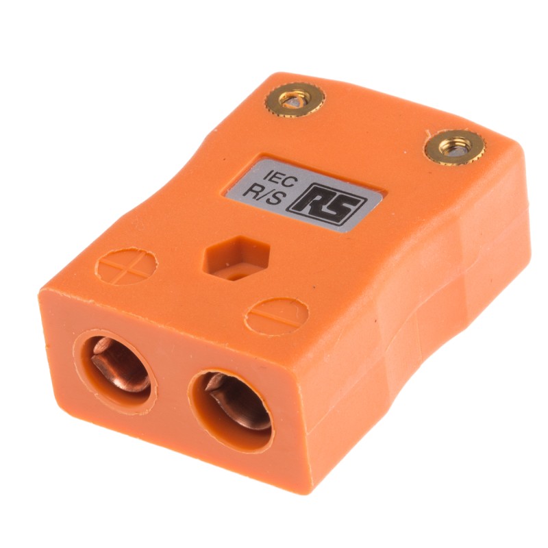 1 pcs - RS PRO In-Line Thermocouple Connector for Use with Type R/S Thermocouple, Standard Size, IEC Standard
