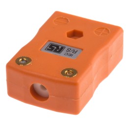 1 pcs - RS PRO In-Line Thermocouple Connector for Use with Type R/S Thermocouple, Standard Size, IEC Standard