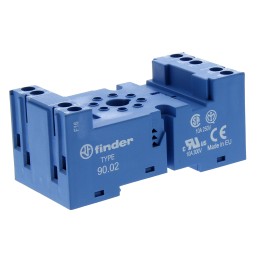 1 pcs - Finder 90 8 Pin 250V ac DIN Rail Relay Socket, for use with 60.12