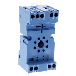 1 pcs - Finder 90 8 Pin 250V ac DIN Rail Relay Socket, for use with 60.12