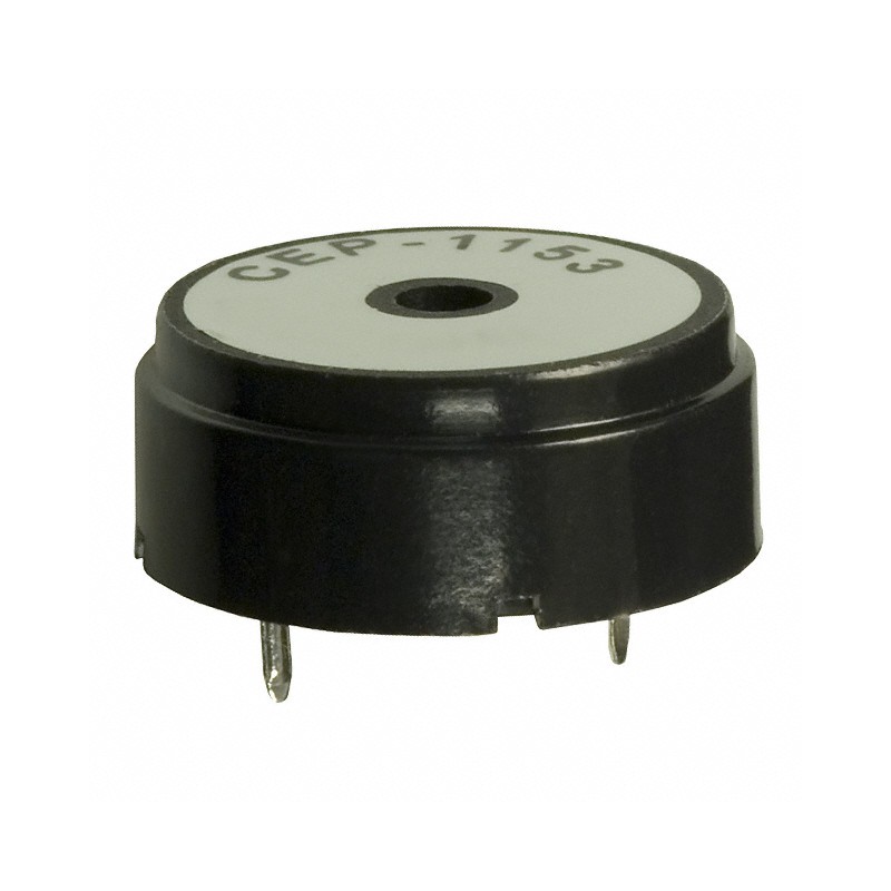 1 pcs : CEP-1153 - Buzzers Transducer, Externally Driven Piezo 10 V 7mA 4kHz 82dB @ 10V, 10cm Through Hole PC Pins