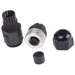 1 pcs - Brad from Molex Circular Connector, 5 Contacts, Cable Mount, M12 Connector, Socket, Female, IP68, Micro-Change Series