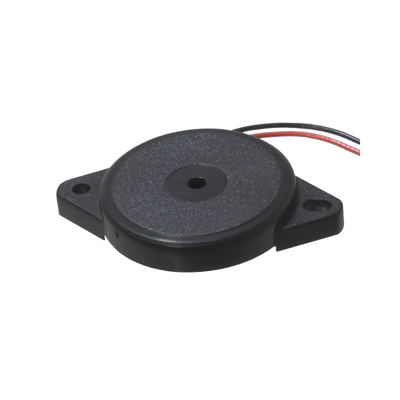 1 pcs : CPT-2305-90PM - Buzzers Transducer, Externally Driven Piezo 12 V 5mA 4kHz 90dB @ 12V, 10cm Panel Mount, Flange Wire Lead