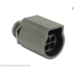 1 pcs - Souriau Circular Connector, 4 Contacts, Panel Mount, Socket, Female, IP68, IP69K, UTL Series