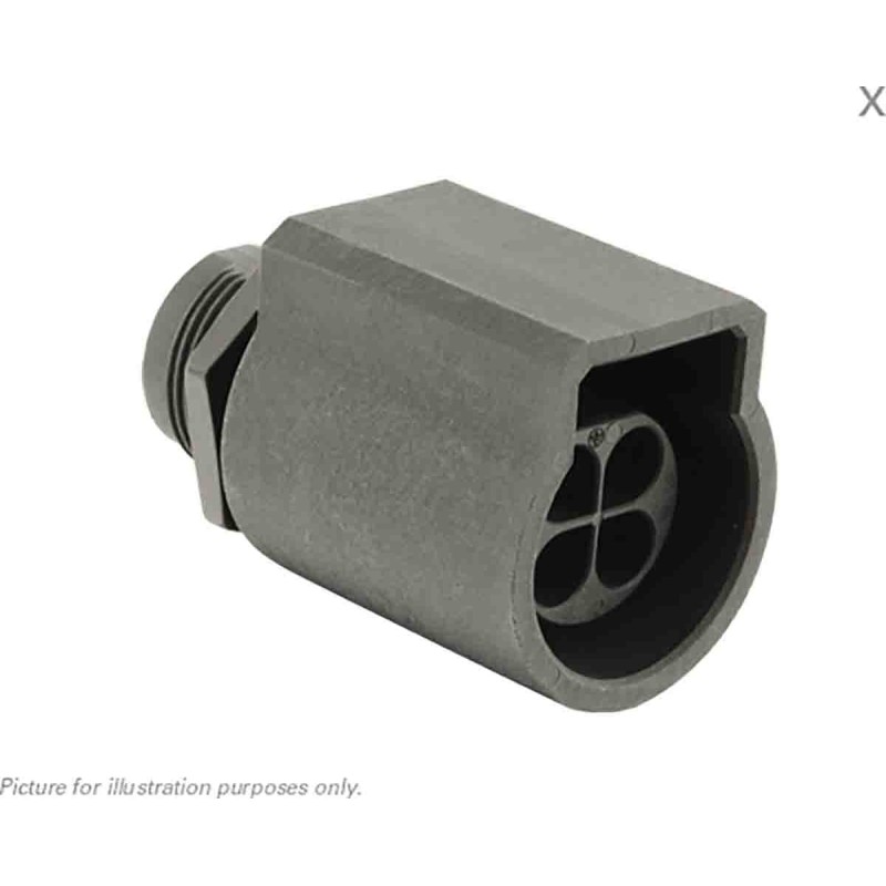 1 pcs - Souriau Circular Connector, 4 Contacts, Panel Mount, Socket, Female, IP68, IP69K, UTL Series