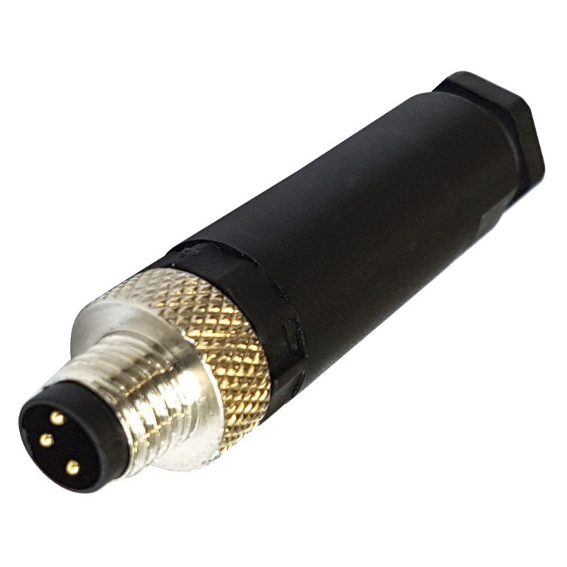 1 pcs - Bulgin Circular Connector, 4 Contacts, In-line, M8 Connector, Plug, Male, IP67, Buccaneer M8 Series