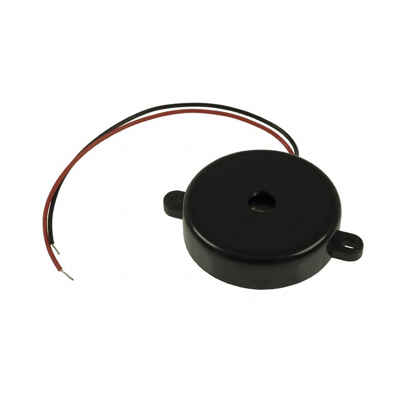 1 pcs : CEP-1141 - Buzzers Transducer, Externally Driven Piezo 10 V 9mA 81dB @ 10V, 10cm Panel Mount, Flange Wire Leads