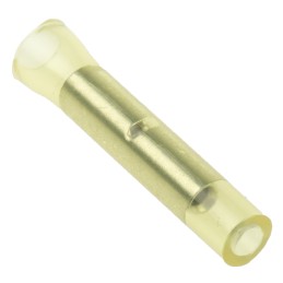 1 Pack of 100 - RS PRO Butt Splice Connector, Yellow, Insulated, Tin 26 - 22 AWG