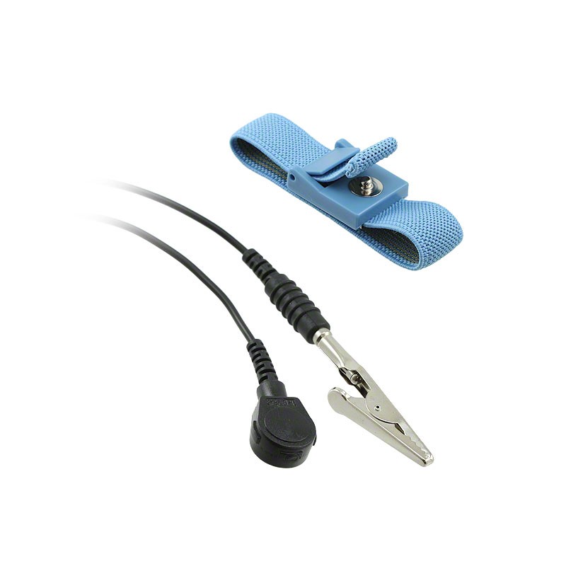 1 pcs : SCS ECWS61M-1 - Wrist Strap with Cord 6' (1.83m) One Size 1 MOhms Blue