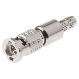 1 pcs - Amphenol RF HD-BNC Series, Plug Cable Mount HD-BNC Connector, 75Ω, Crimp Termination, Straight Body