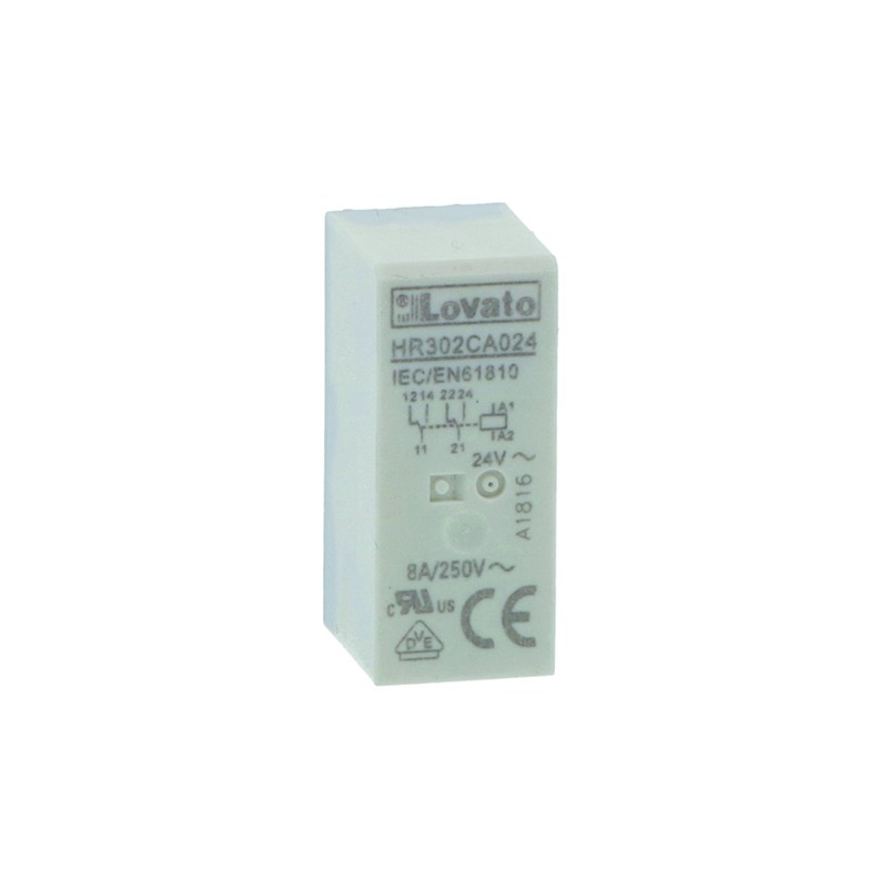 1 pcs - Lovato PCB Mount Non-Latching Relay, 230V ac Coil, 16A Switching Current, SPDT