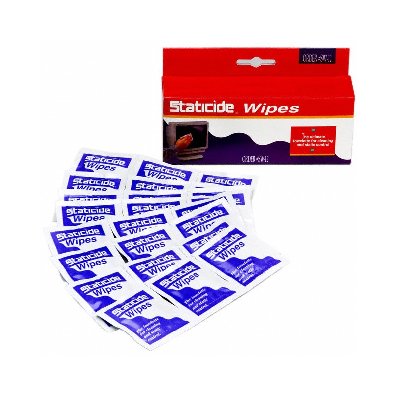 1 pcs : ACL Staticide Inc SW12 - Wipes, Antistatic Electronic Equipment 1 (24 ea 8' L x 5' W)