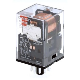 1 pcs - Omron Plug In Non-Latching Relay, 230V ac Coil, 10A Switching Current, 3PDT