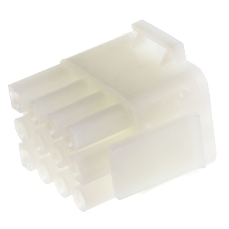 10 pcs - TE Connectivity, Universal MATE-N-LOK Male Connector Housing, 6.35mm Pitch, 12 Way, 3 Row