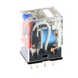 1 pcs - Omron Plug In Power Relay, 110V dc Coil, 7A Switching Current, DPDT