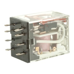 1 pcs - Omron Plug In Power Relay, 24V ac Coil, 10A Switching Current, DPDT