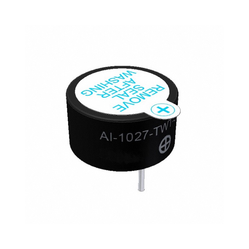 1 pcs : AI-1027-TWT-5V-R - Buzzers Indicator, Internally Driven Electromechanical/Magnetic 5 V 30mA 2.7kHz 80dB @ 5V, 10cm Throu