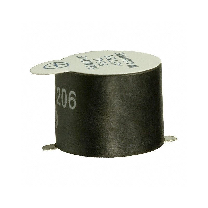 1 pcs : CD-1206-SMT - Buzzers Transducer, Externally Driven Magnetic 5 V 40mA 2.4kHz 85dB @ 5V, 10cm Surface Mount Solder Pads