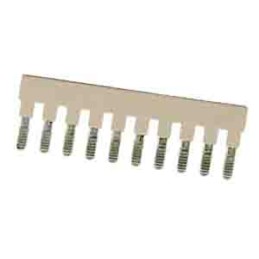 1 pcs - RS PRO Jumper Male Straight Beige Jumper Link 10 Way 1 Row 6.1mm Pitch