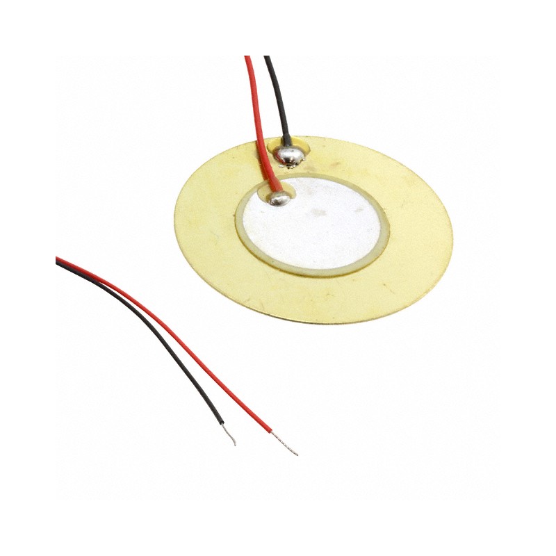 1 pcs : AB2734B-LW100-R - 3.4 kHz Standard Buzzer Element 30V p-p 1.063' Dia (27.00mm) 1 kOhms