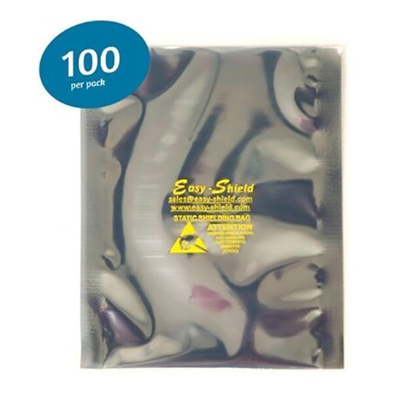 100 pcs : Kentzy International Inc KZ0710A0 - Static Shielding Bag Energy Shielding Silver 10' (254mm) X 7' (177.8mm)