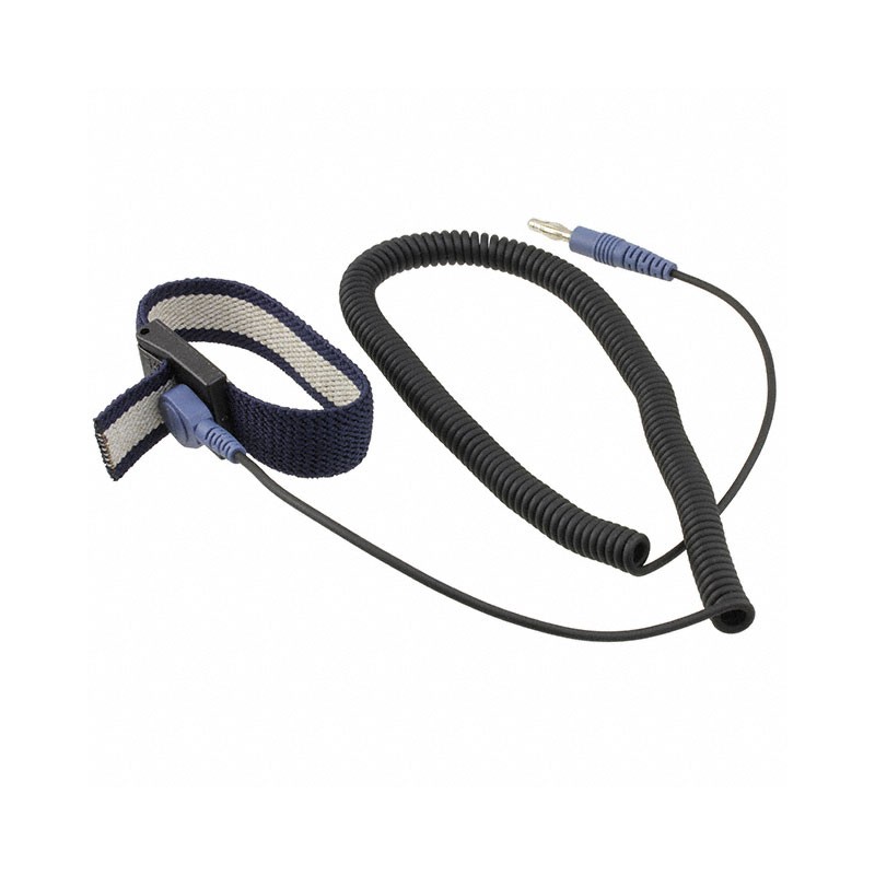 1 pcs : Desco 63073 - Wrist Strap with Cord 12' (3.66m) One Size Blue