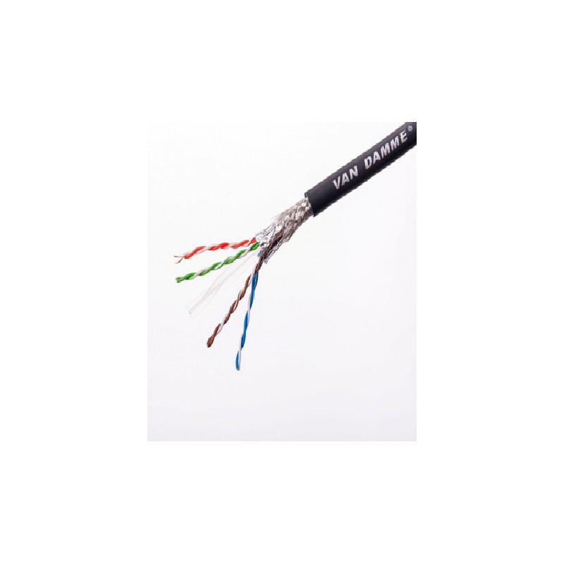 1 Reel of 1 - Van Damme Cat6 Ethernet Cable, SF/UTP, Black, 100m