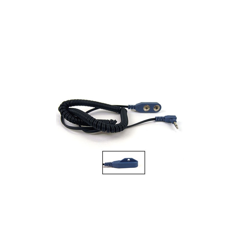 1 pcs : Transforming Technologies CC2695P-5 - Cord (For Wrist Straps) 5' (1.52m) 1 mOhms Black, Blue