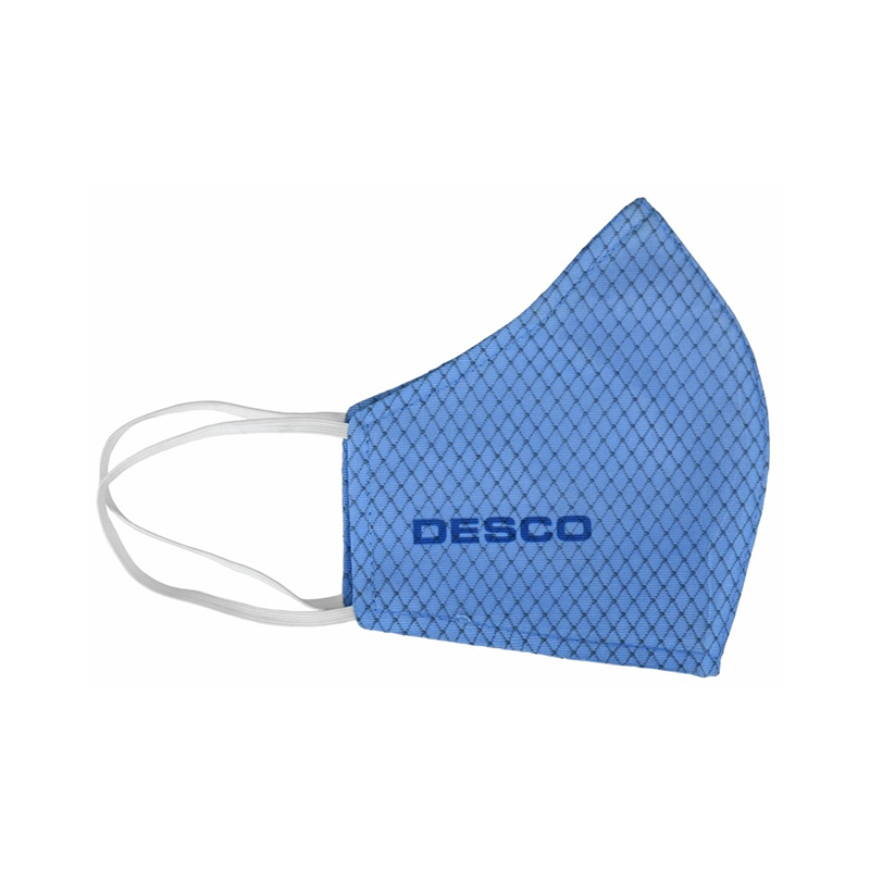 1 pcs : Desco 97553 - Nylon, Polyester Face Mask Large, XLarge Blue Static Dissipative
