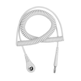 1 pcs : Desco 09218 - Cord (For Wrist Straps) 6' (1.83m) 1 mOhms White