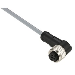 1 pcs - Telemecanique Sensors Right Angle Female 4 way M12 to Unterminated Sensor Actuator Cable, 2m