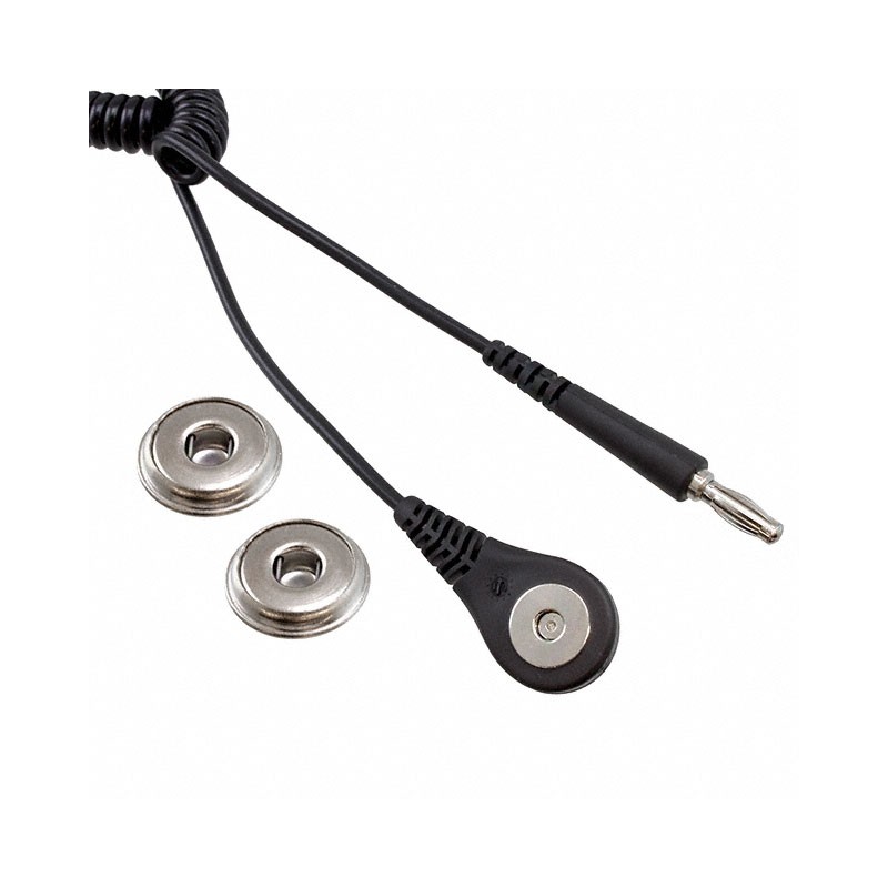 1 pcs : Desco 09180 - Cord (For Wrist Straps) 6' (1.83m) 1 MOhms Onyx