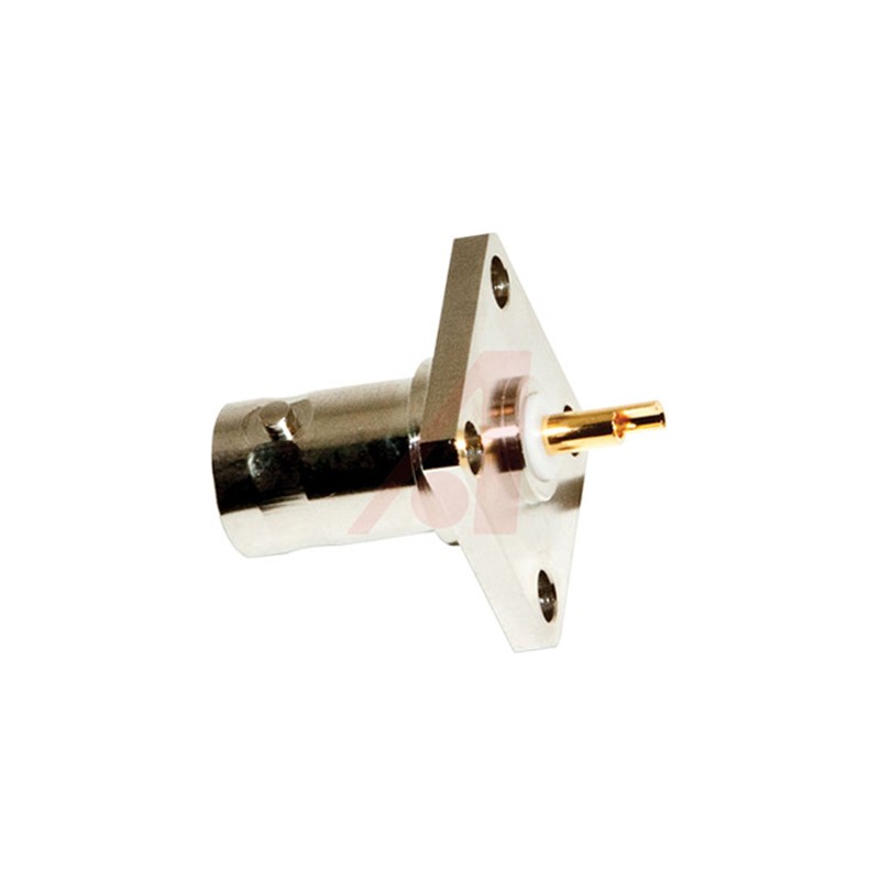 1 pcs - Mueller Electric, jack Flange Mount BNC Connector, 50Ω, Straight Body