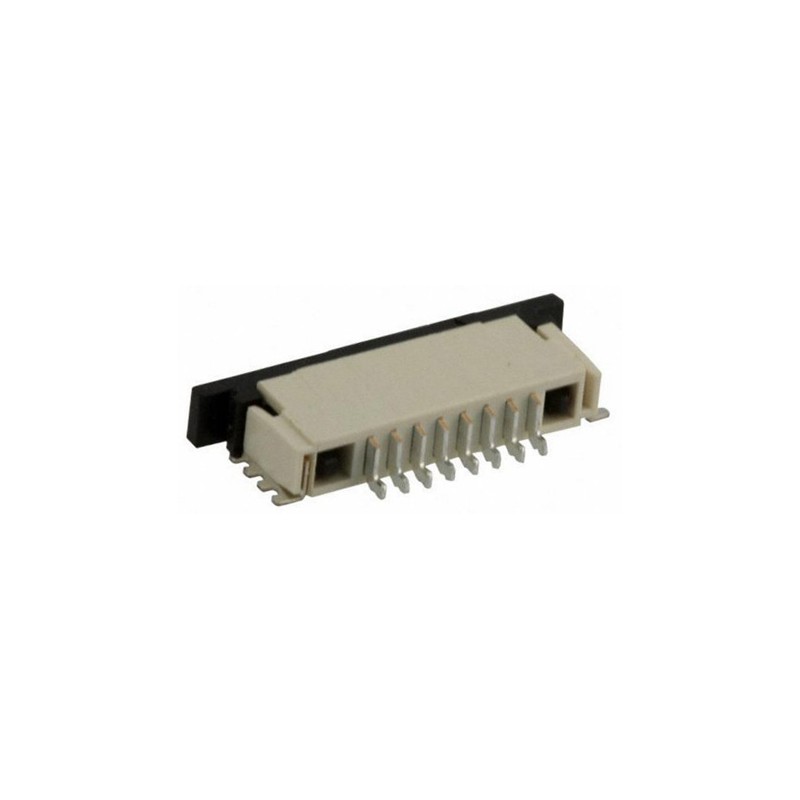 10 pcs - TE Connectivity, FPC 1mm Pitch 8 Way Right Angle Female FPC Connector, ZIF Bottom Contact