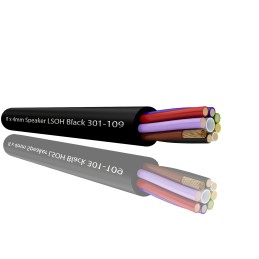 1 Reel of 100 - RS PRO 8 Core, 4 mm² CSA, 16mm od, 100m, Black