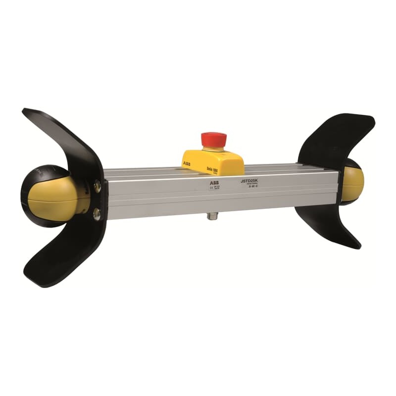 1 pcs - ABB 1 Button Safety Two Hand Control Switch, Black, Yellow, JSTD25 Series