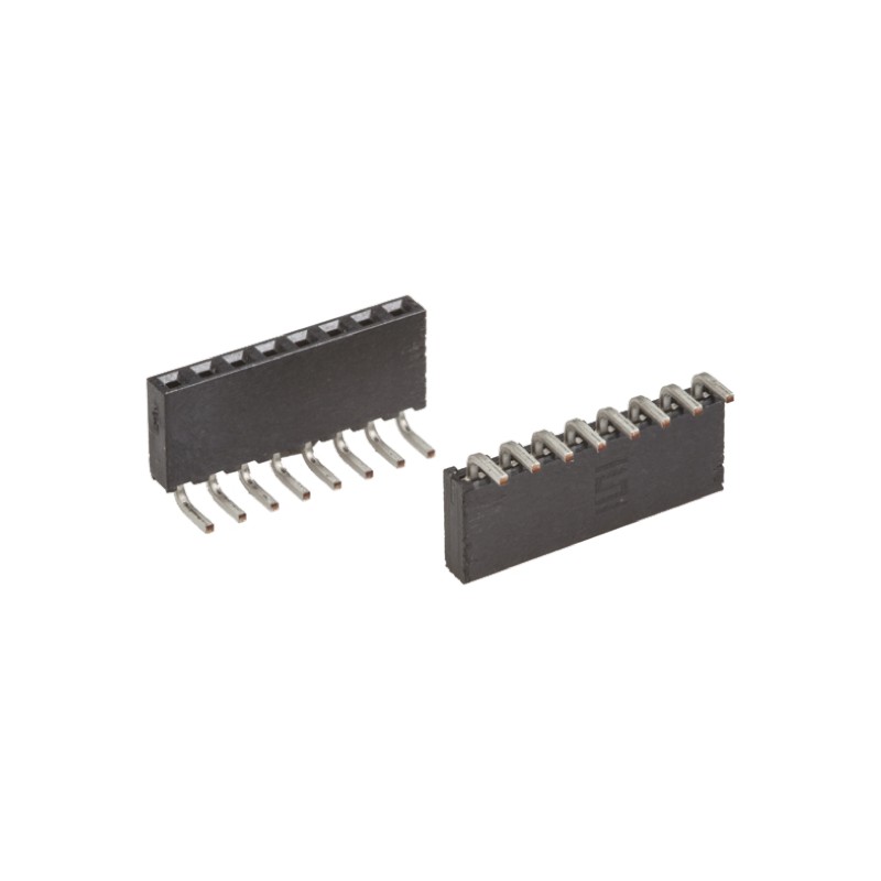 1 pcs - Samtec SQT Series Right Angle Through Hole Mount PCB Socket, 8-Contact, 1-Row, 2mm Pitch, Solder Termination