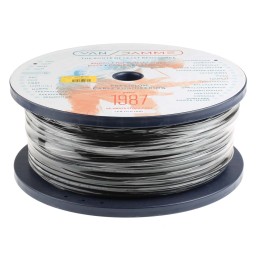 1 Reel of 100 M - Van Damme Screened Microphone Cable, 0.22 mm² CSA, 6.35mm od, 100m, Black