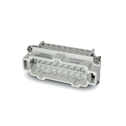 1 pcs - Amphenol Industrial Heavy Duty Power Connector Insert, 16A, Male, Heavy Mate C146 Series, 16 Contacts