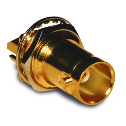 1 pcs - Amphenol RF BNC Series, jack PCB Mount BNC Connector, 75Ω, Solder Termination, Straight Body