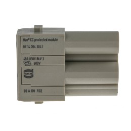 1 pcs - HARTING Heavy Duty Power Connector Module, 40A, Male, Han-Modular Series, 4 Contacts