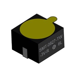 1 pcs : SMT-0827-TW-3V-R - Buzzers Transducer, Externally Driven Electromechanical/Magnetic 70mA 2.73kHz 85dB @ 3.6V, 10cm Surfa