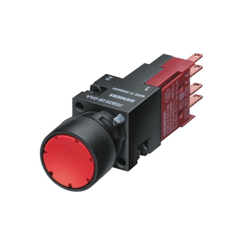 1 pcs - Siemens 3SB2 Series Push Button, Panel Mount, 16mm Cutout, IP65