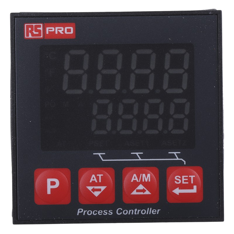 1 pcs - RS PRO 1/16 DIN PID Temperature Controller, 48 x 48mm, 3 Output Current, Relay, 100 - 240 V ac Supply Voltage