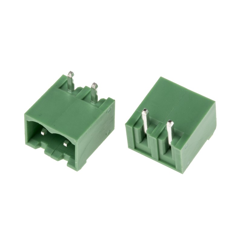 10 pcs - RS PRO 5.0mm Pitch 2 Way Right Angle Pluggable Terminal Block, Header, Through Hole, Solder Termination